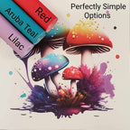 Neon Magic Mushroom #2 Vinyl Panel