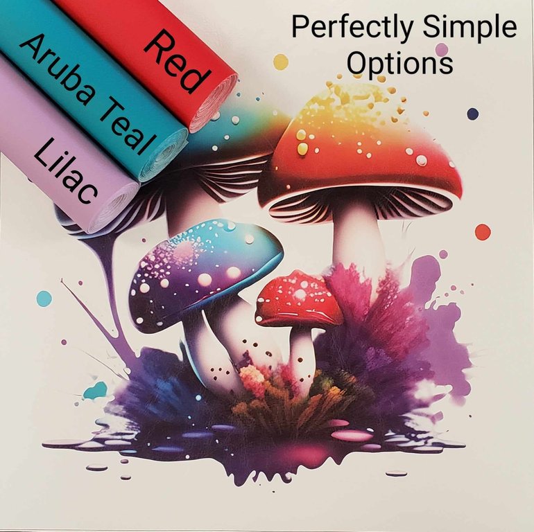 Neon Magic Mushroom #2 Vinyl Panel