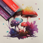 Neon Magic Mushroom #2 Vinyl Panel