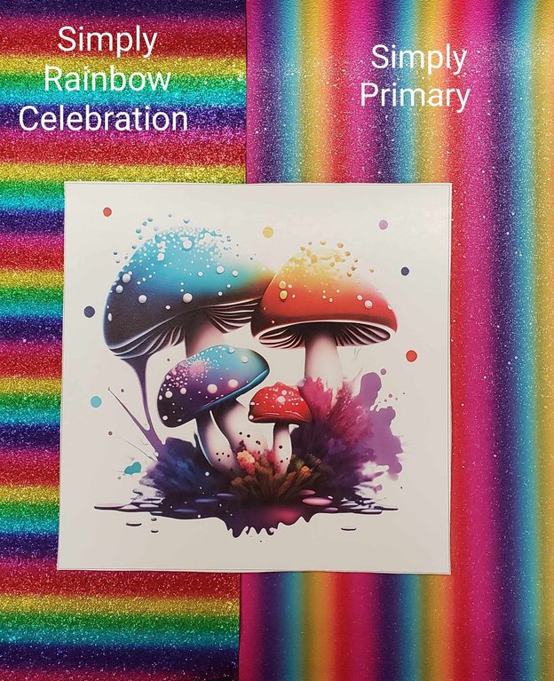 Neon Magic Mushroom #2 Vinyl Panel