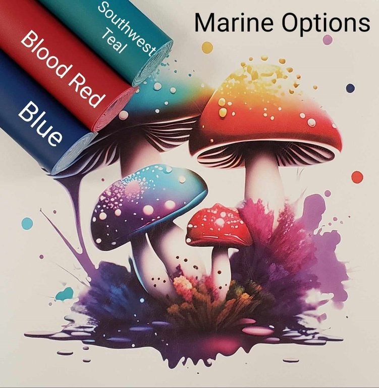 Neon Magic Mushroom #2 Vinyl Panel