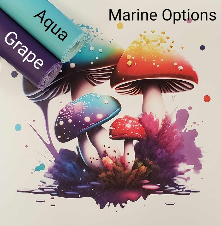 Neon Magic Mushroom #2 Vinyl Panel