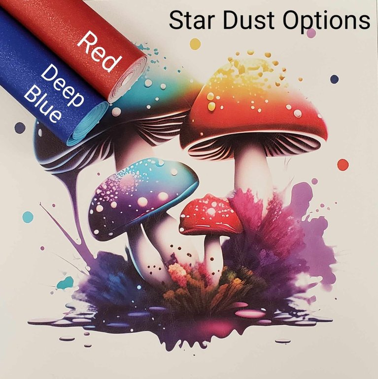 Neon Magic Mushroom #2 Vinyl Panel