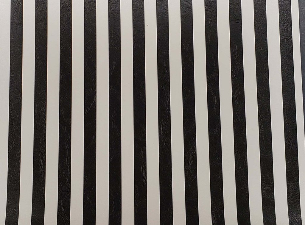 1/2 Inch Black and White Stripe Vinyl *Limited Availability*