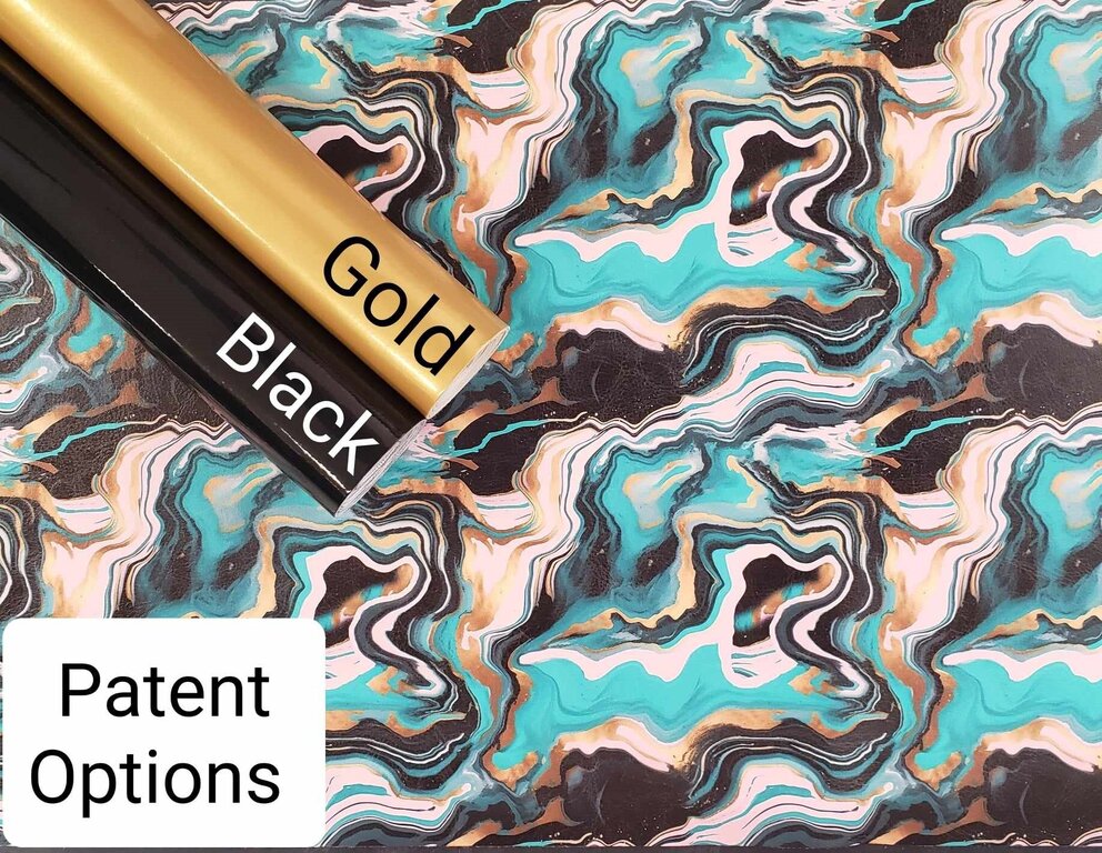 Pour Paint Teal and Black Vinyl