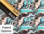 Pour Paint Teal and Black Vinyl