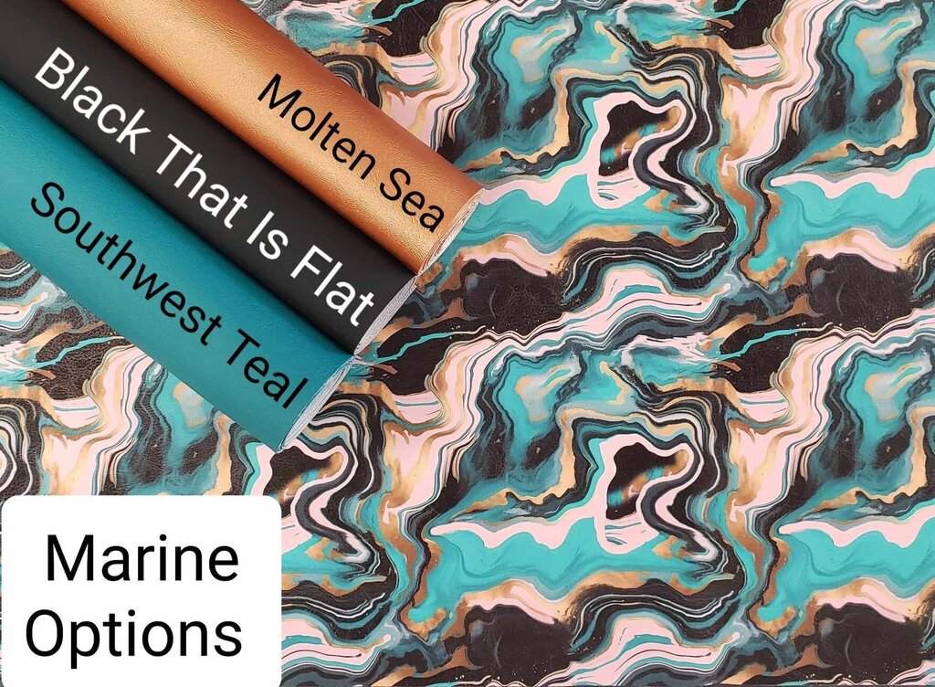 Pour Paint Teal and Black Vinyl