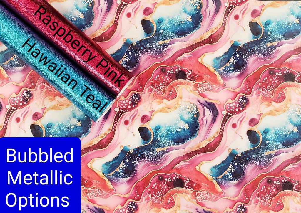 Pour Paint Pink and Blue Vinyl