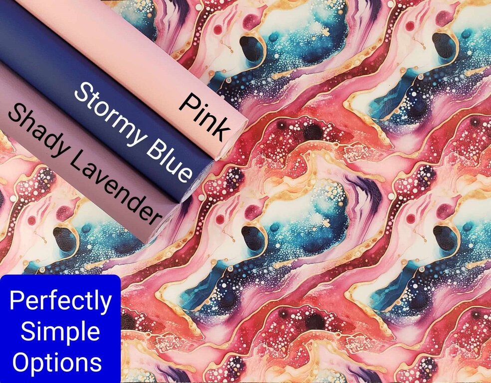 Pour Paint Pink and Blue Vinyl