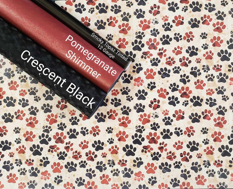 Paw Prints Black and Dark Red Vinyl