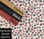 Paw Prints Black and Dark Red Vinyl