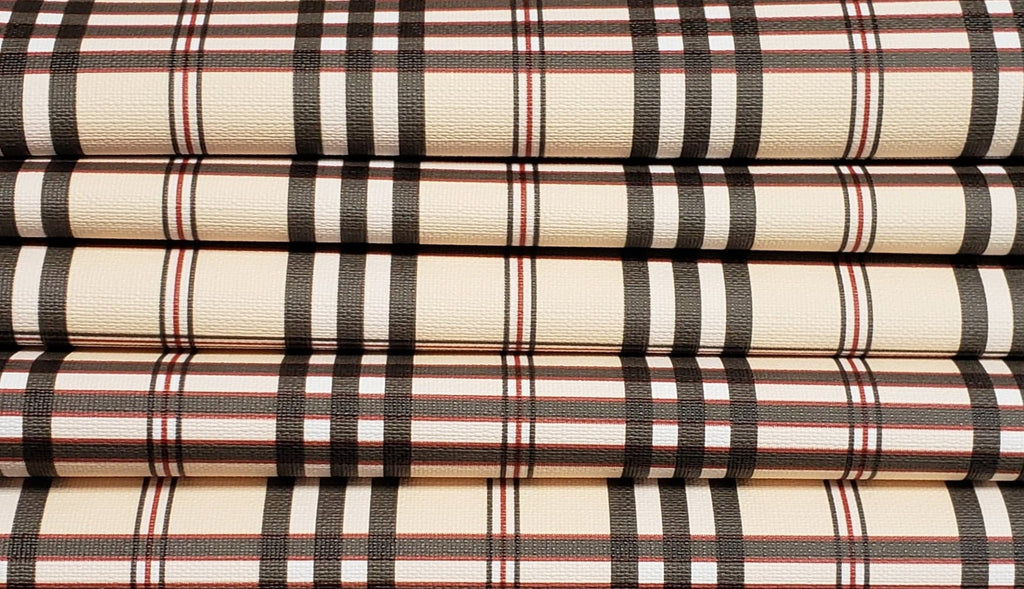 Plaid Beige Vinyl