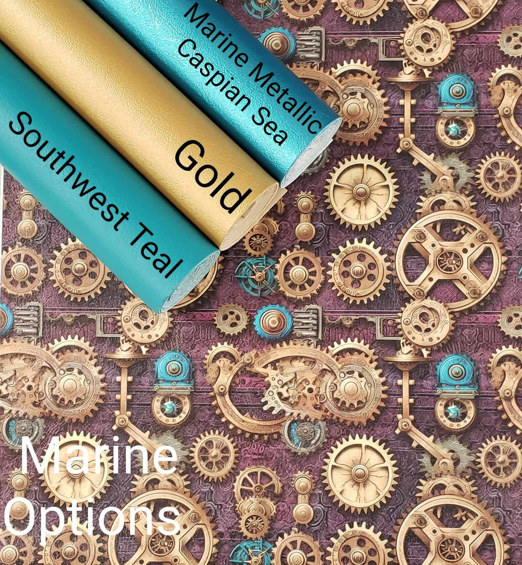 Purple Steampunk Gears Vinyl