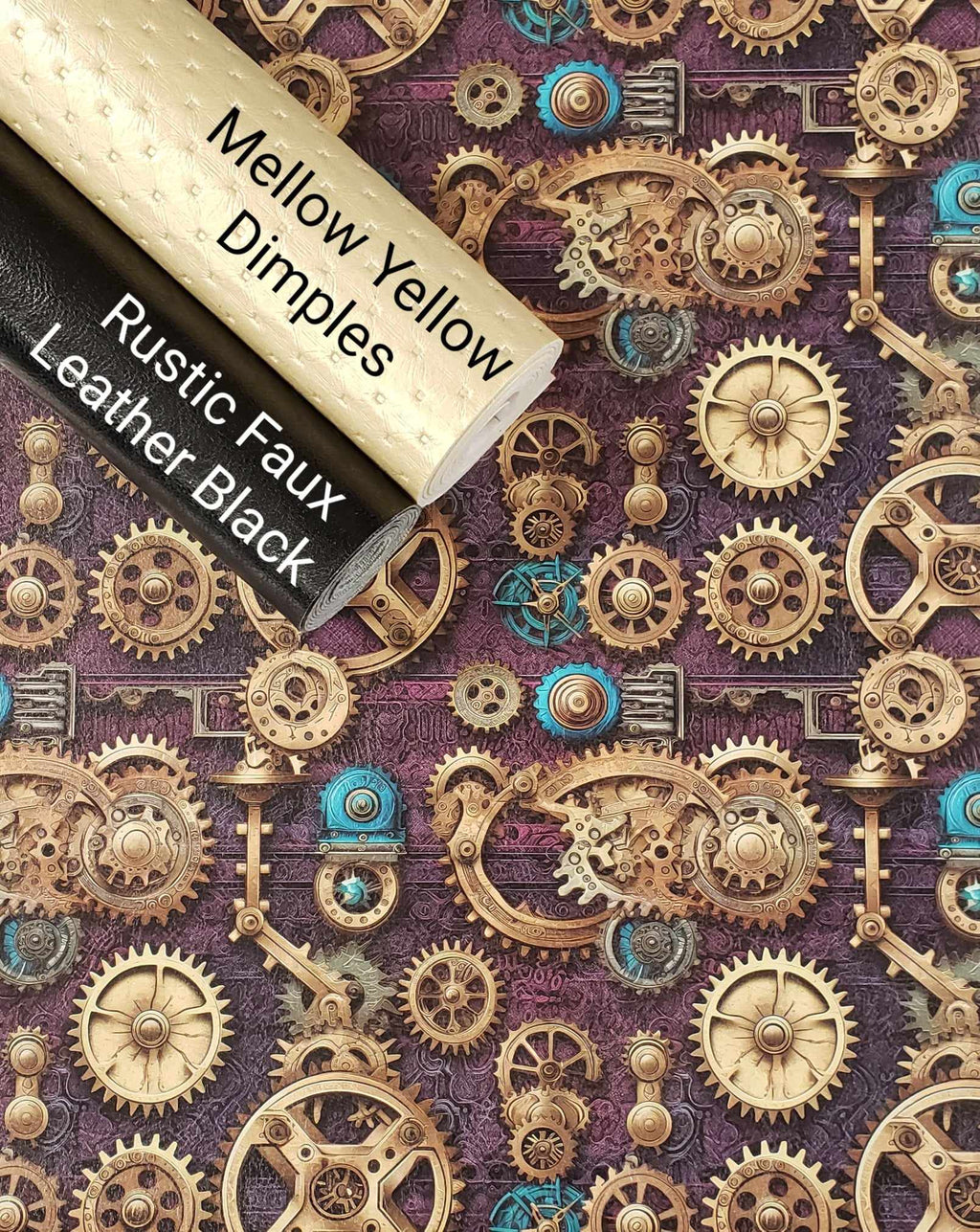Purple Steampunk Gears Vinyl