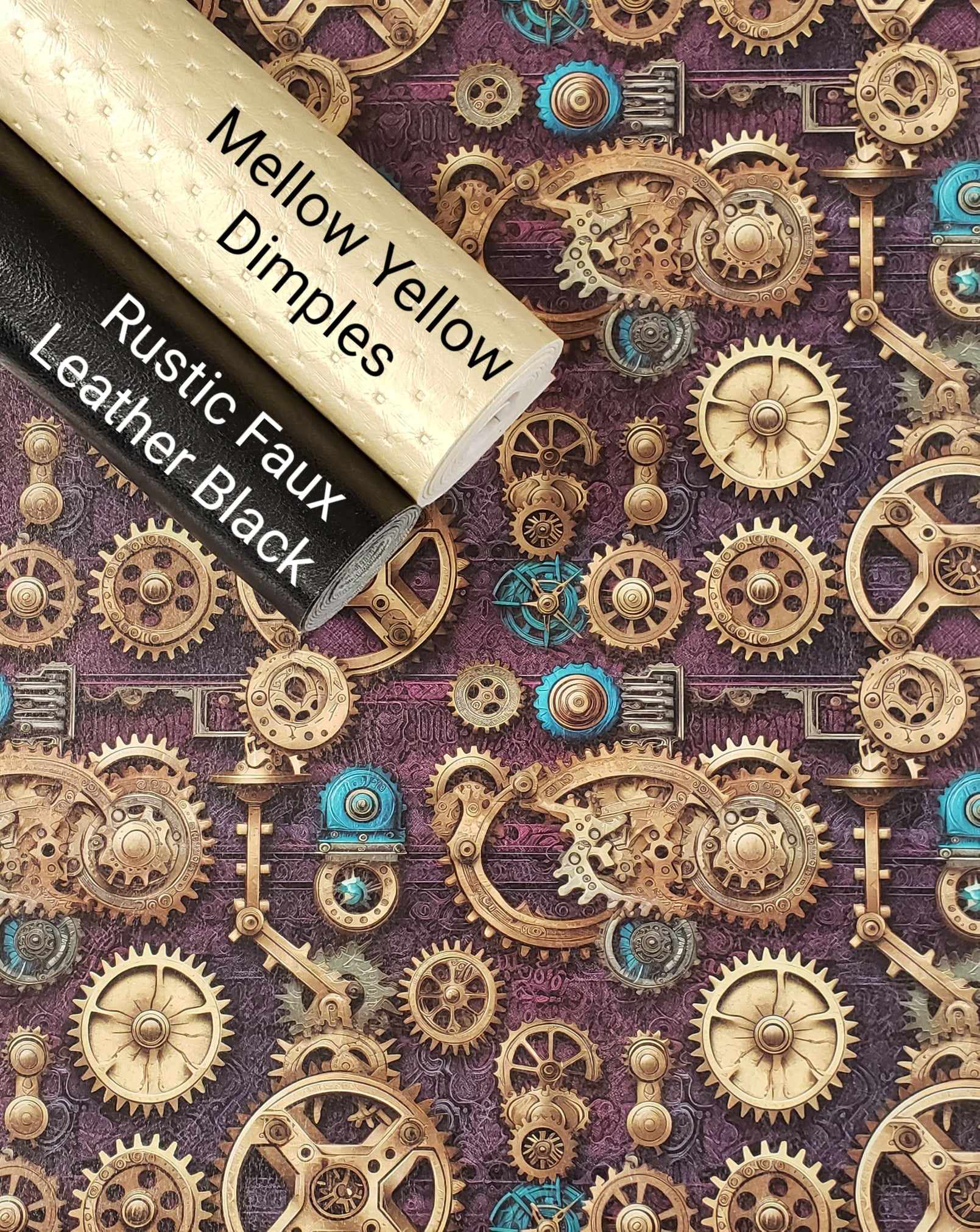 Purple Steampunk Gears Vinyl