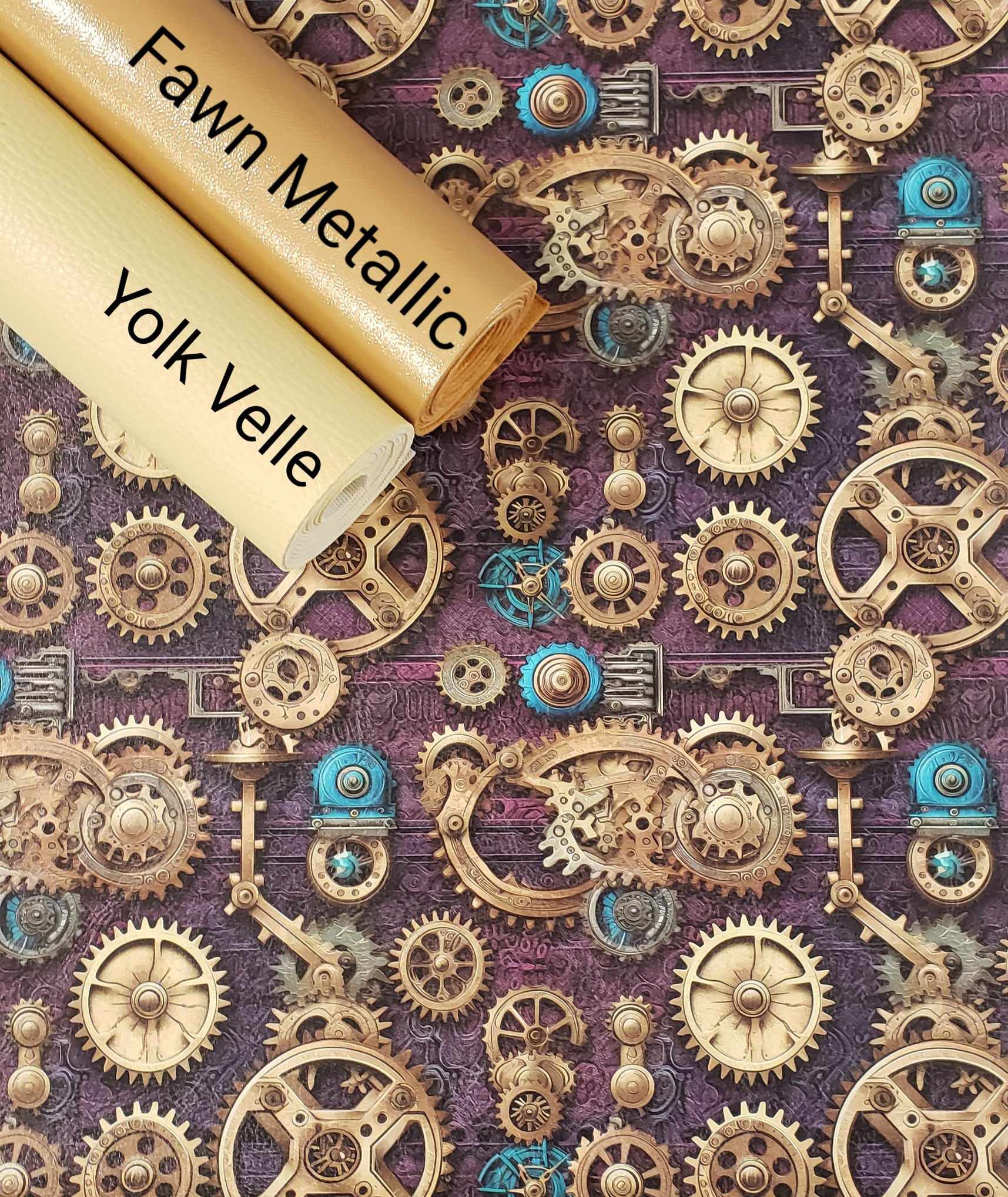 Purple Steampunk Gears Vinyl