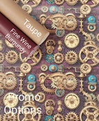 Purple Steampunk Gears Vinyl