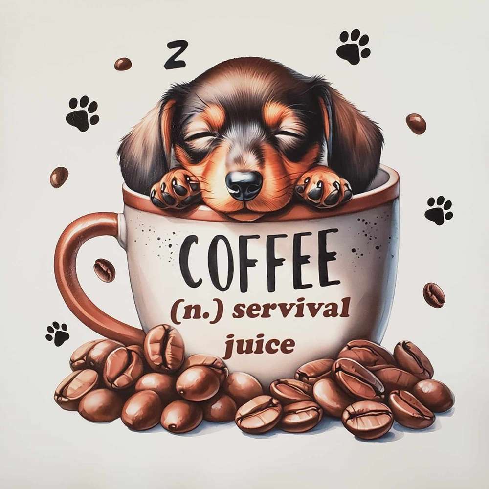 FLAWED Servival Juice Coffee Pup Vinyl Panel *CLOSEOUT*
