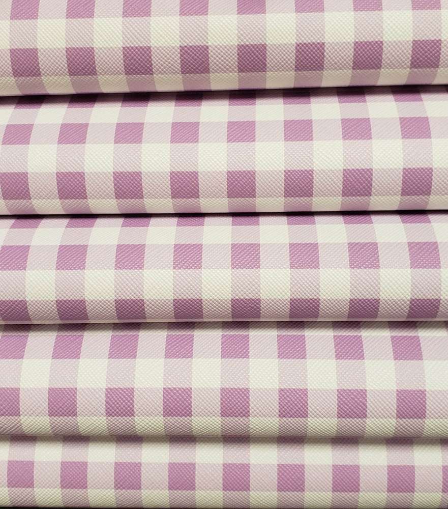 Small Plaid Purple and White Roll