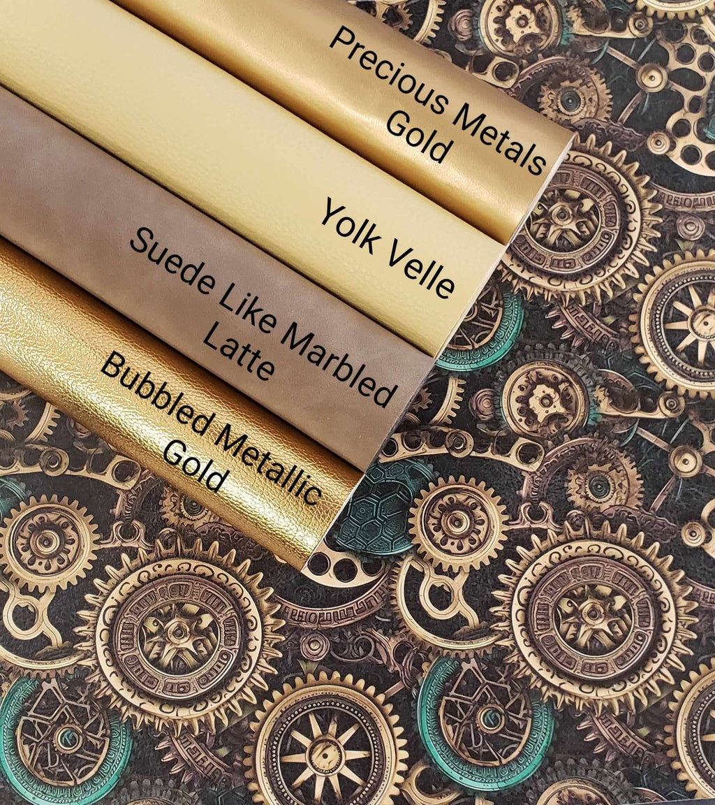 Teal Steampunk Gears Vinyl