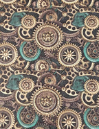 Teal Steampunk Gears Vinyl