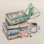 Vintage Book Study Vinyl Panel