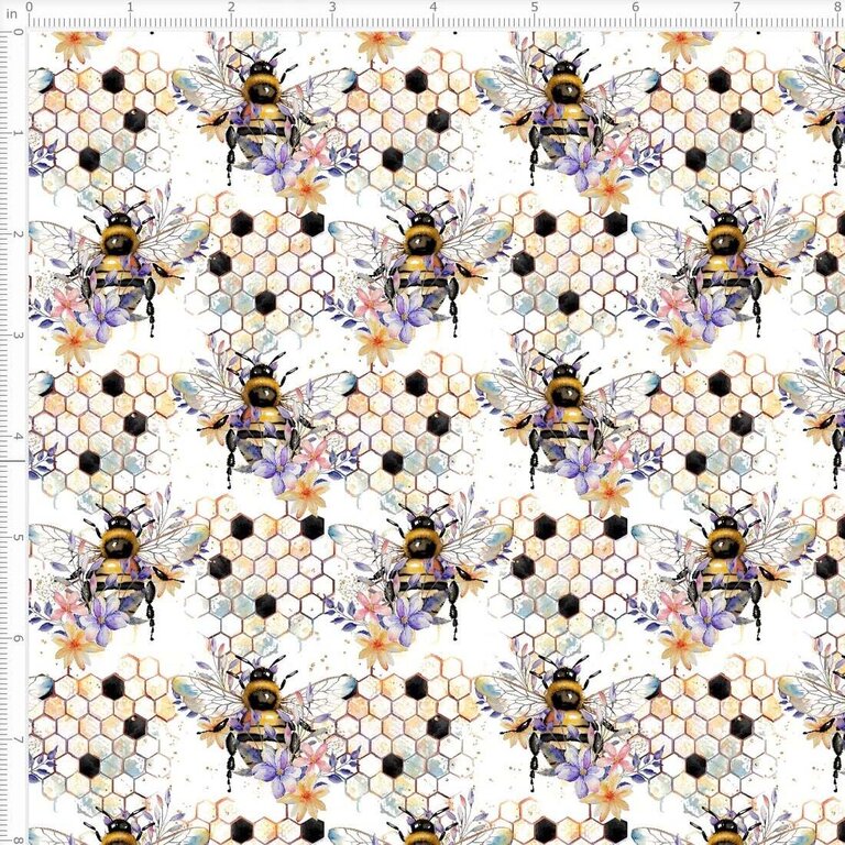 Bumblebees on White WPC