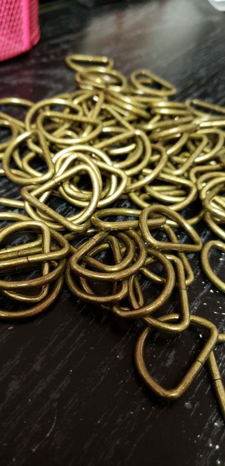 1 inch D ring (ANTIQUE BRASS) lot of 10 pieces