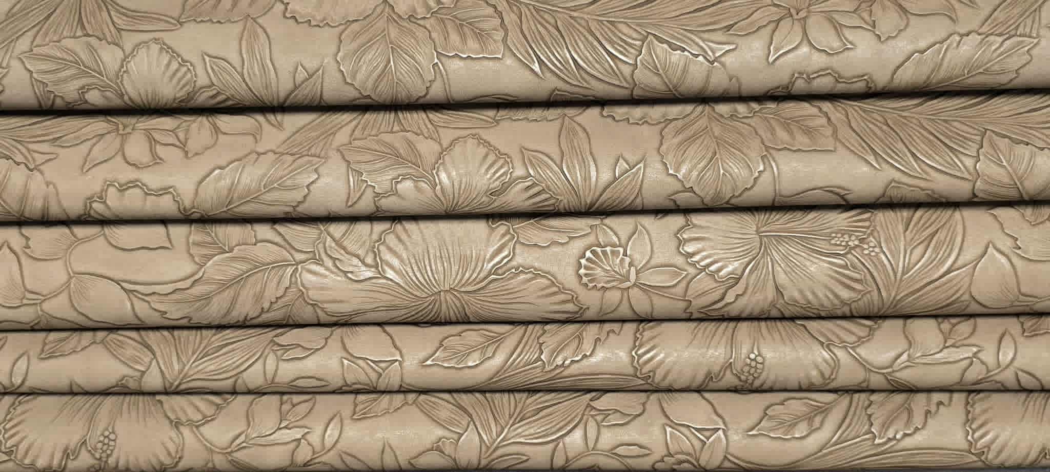 Floral Embossed Oops Brown
