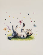 Curious Spring Kittens Vinyl Panel