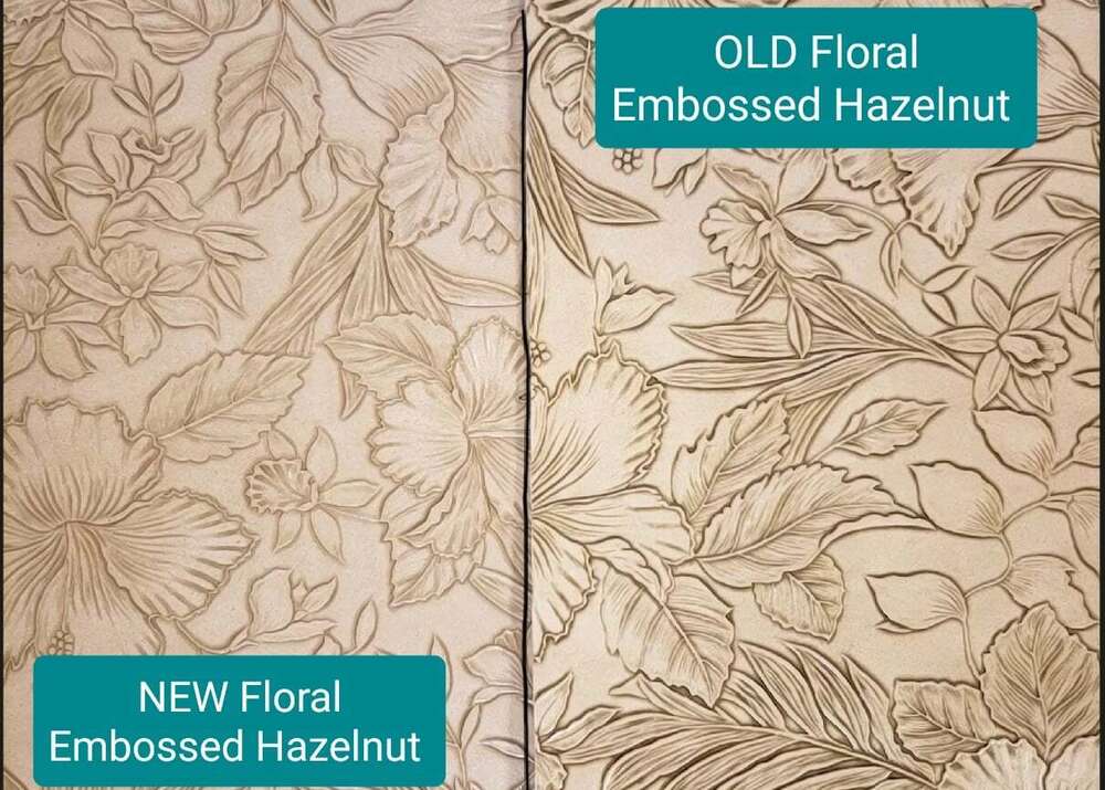 Floral Embossed Hazelnut Vinyl