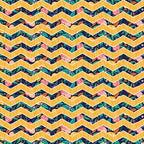 Rosies Floral Coordinating Chevron in Gold WPC