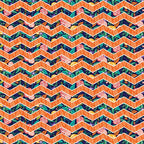 Rosies Floral Coordinating Chevron in Orange WPC