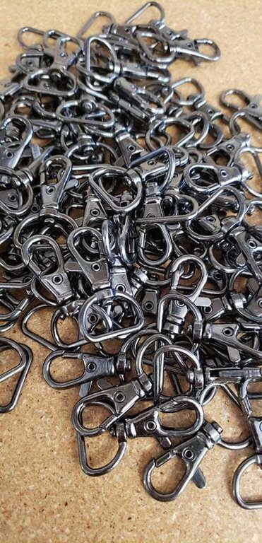 3/4 Inch Lobster Clasp GUNMETAL package of 10 pieces