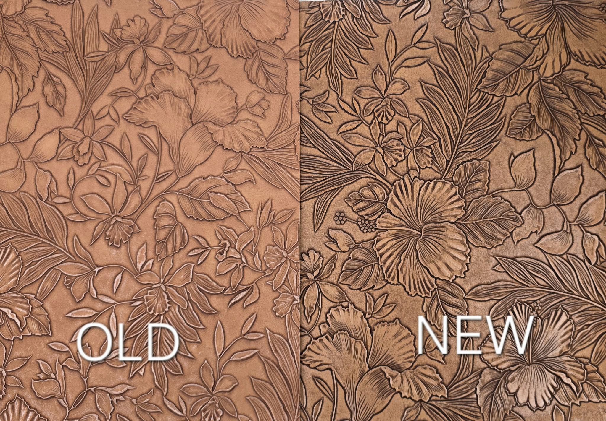 Floral Embossed Orange Vinyl