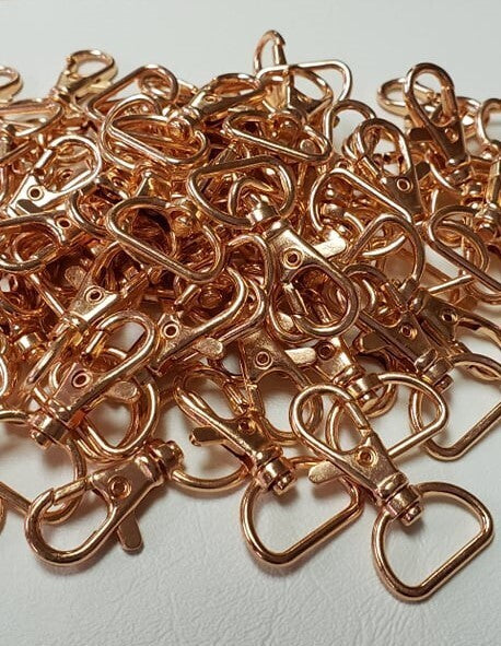 3/4 inch Lobster Clasp ROSE GOLD package of 10 pieces