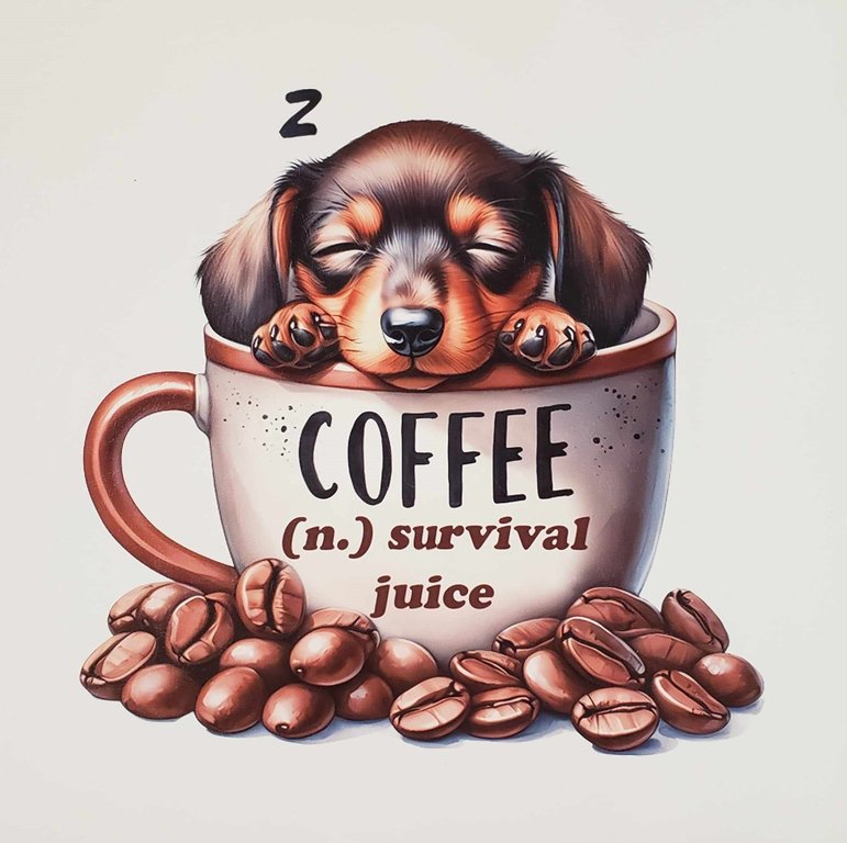 Survival Juice Coffee Pup Vinyl Panel